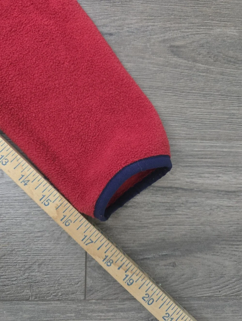 L.L. Bean Full Zip Fleece Jacket Youth Large 14-16 Red Burgandy